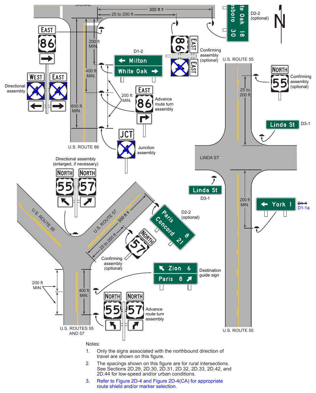 Figure 2D-8. Illustration of Directional Assemblies and Other Route Signs (Sheet 3 of 4) STATE ROUTE 4